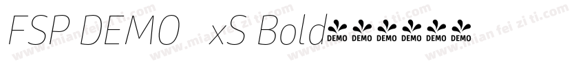 FSP DEMO   xS Bold字体转换